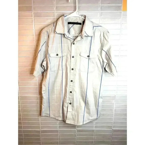 Sean John Striped Button-Up Shirt - Men’s Medium - Picture 1 of 4